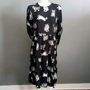 🐱HOST PICK🐱 Zara Cat Print Midi Dress